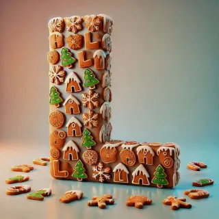 Christmas gingerbread — letter L