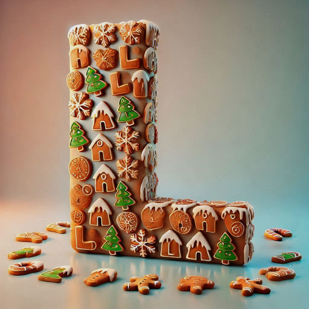 Christmas gingerbread — letter L