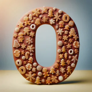 Christmas gingerbread — letter O