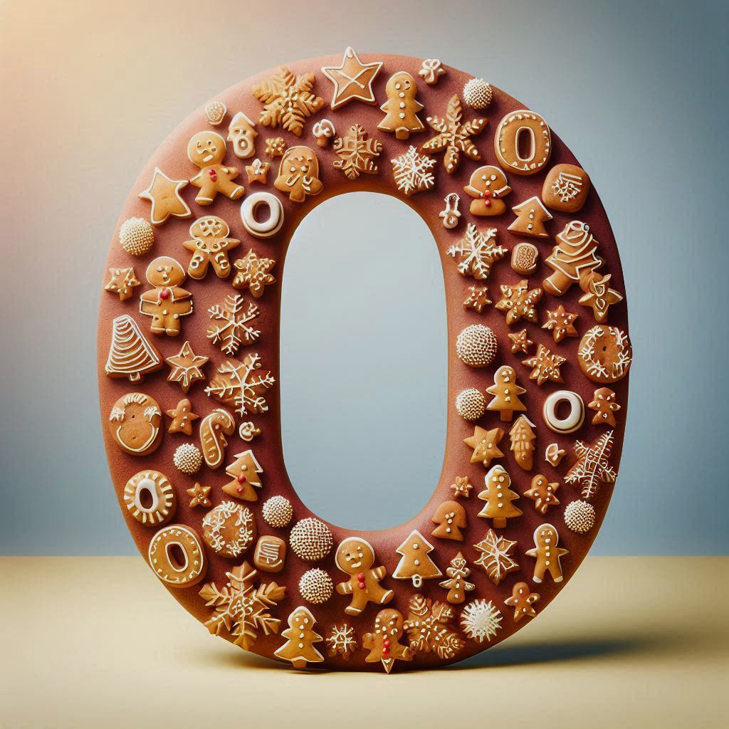 Christmas gingerbread — letter O