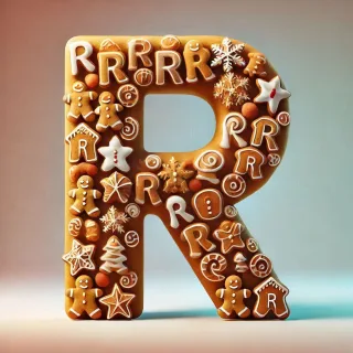 Christmas gingerbread — letter R