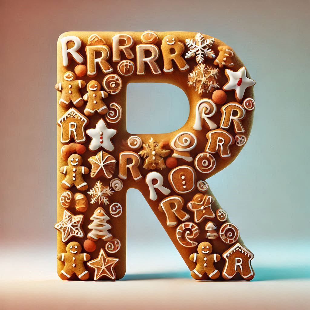 Christmas gingerbread — letter R