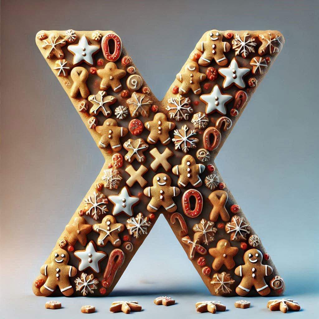 Christmas gingerbread — letter X