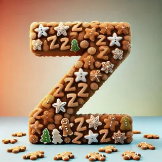 Christmas gingerbread — letter Z