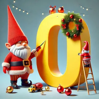 Christmas gnome — letter O