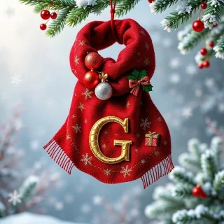 Christmas scarf — letter G