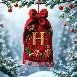 Christmas scarf — letter H