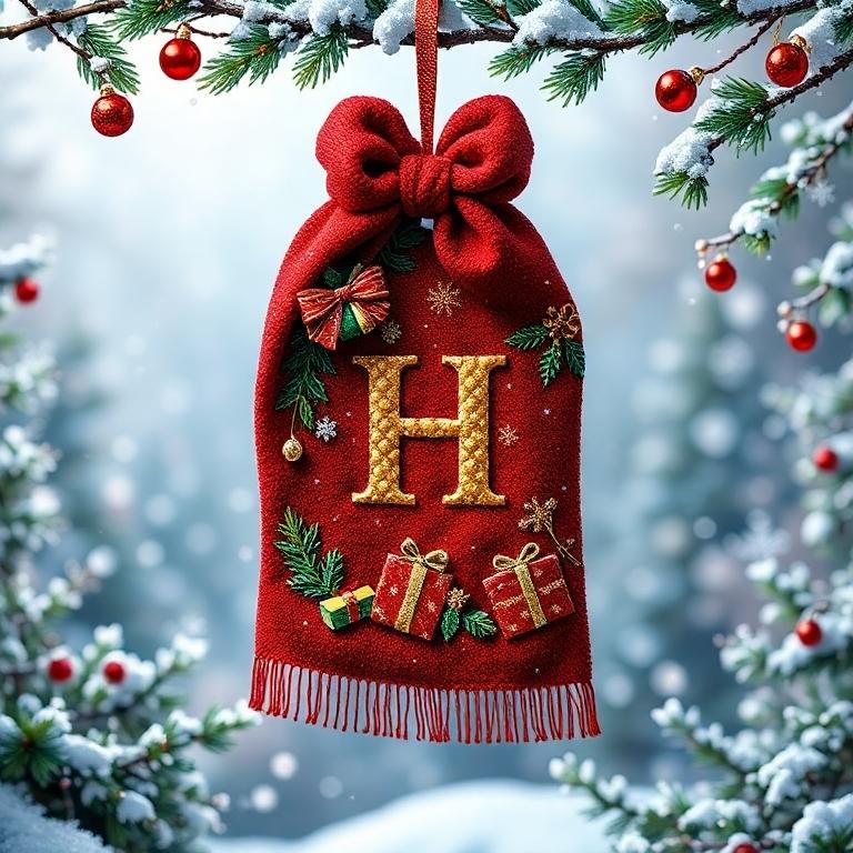 Christmas scarf — letter H