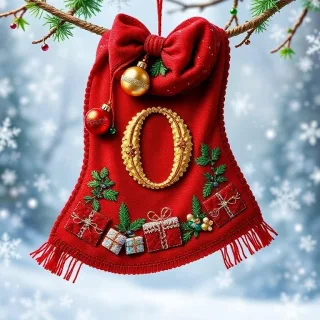 Christmas scarf — letter O
