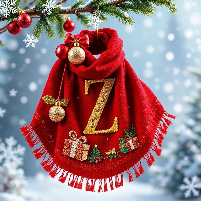 Christmas scarf — letter Z