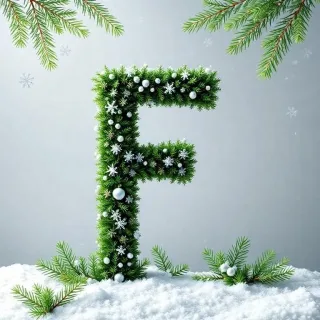 Christmas spruce 2 — letter F