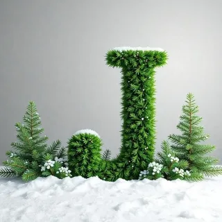 Christmas spruce 2 — letter J