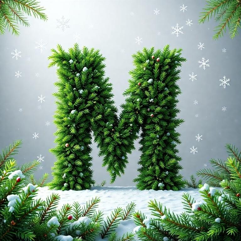 Christmas spruce 2 — letter M