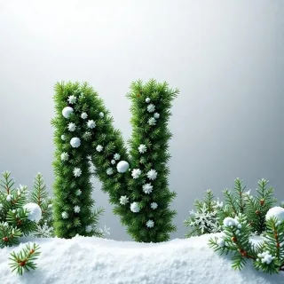 Christmas spruce 2 — letter N