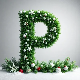 Christmas spruce 2 — letter P
