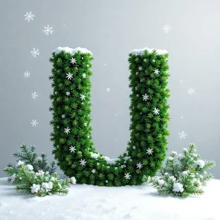 Christmas spruce 2 — letter U