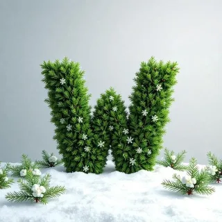 Christmas spruce 2 — letter W