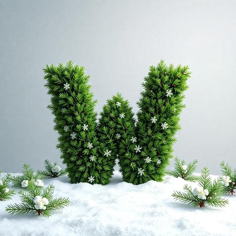 Christmas spruce 2 — letter W