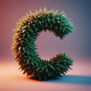 Christmas spruce — letter C