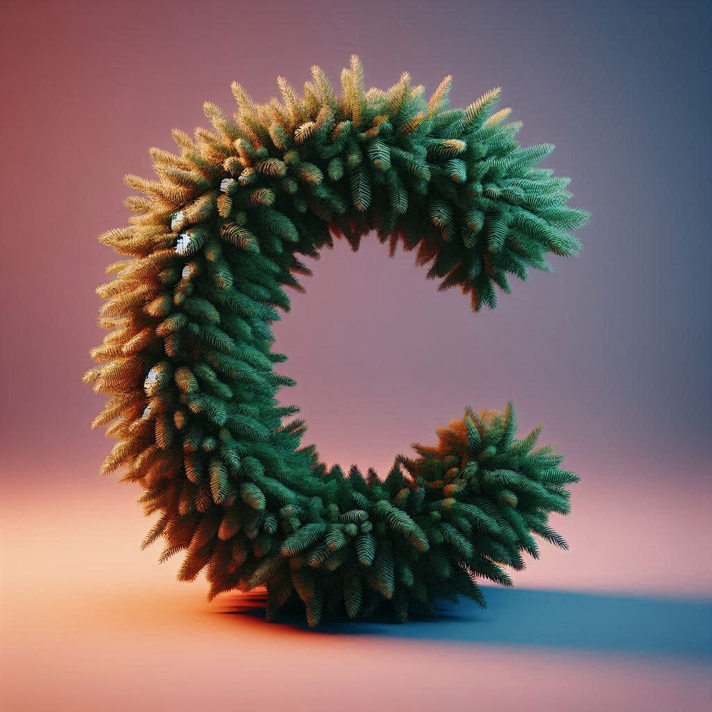 Christmas spruce — letter C