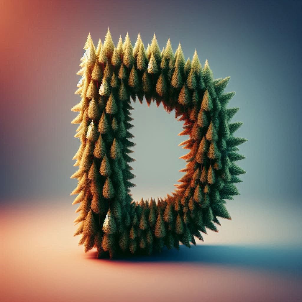 Christmas spruce — letter D