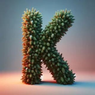 Christmas spruce — letter K (variant 2)