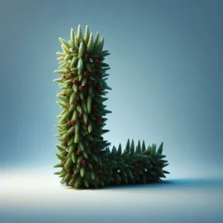 Christmas spruce — letter L