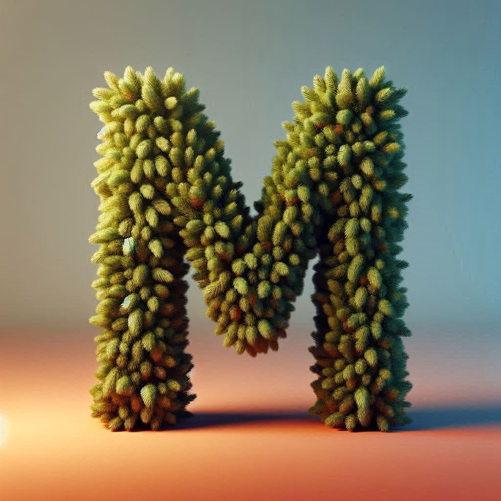Christmas spruce — letter M