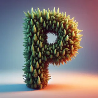 Christmas spruce — letter P