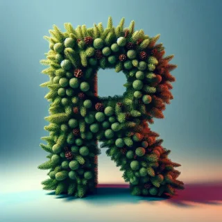 Christmas spruce — letter R