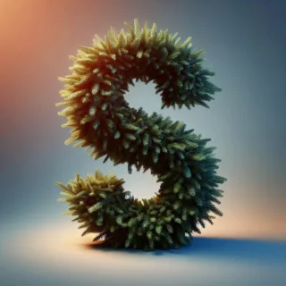 Christmas spruce — letter S