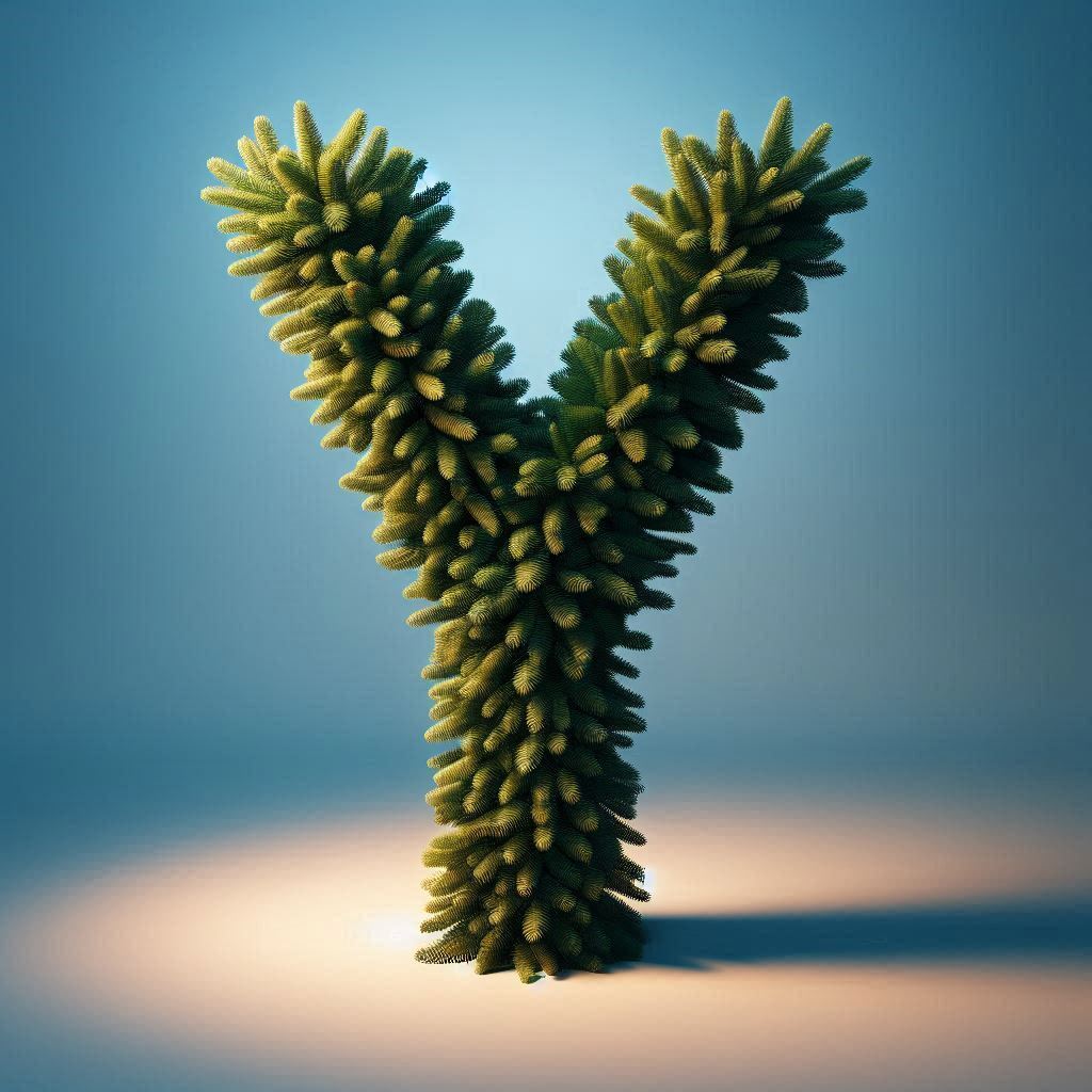 Christmas spruce — letter Y