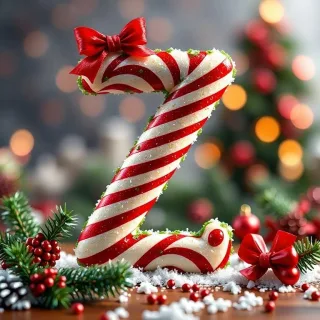 Christmas stick candy — letter Z