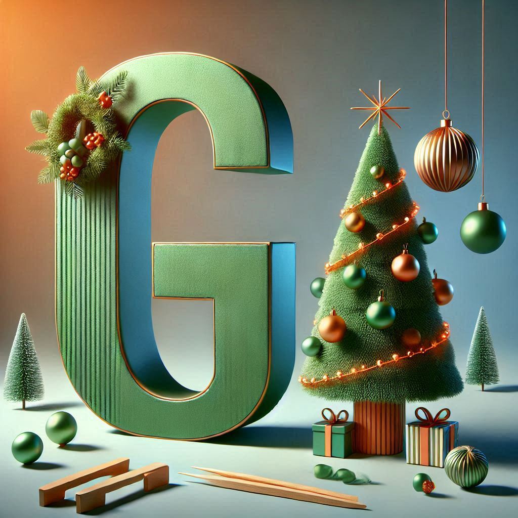Christmas tree 3 — letter G (variant 2)