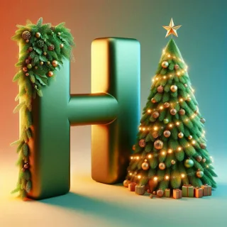 Christmas tree 3 — letter H