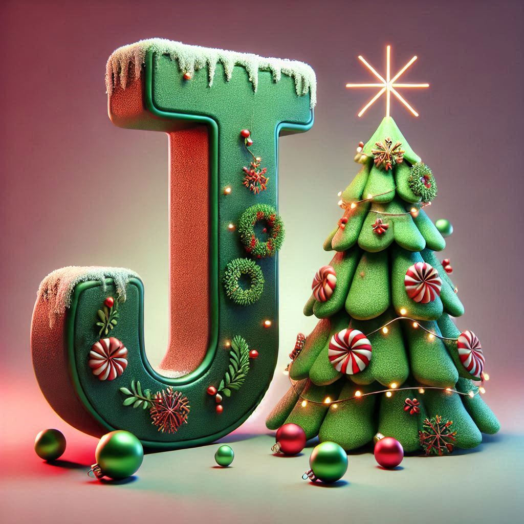 Christmas tree 3 — letter J (variant 2)