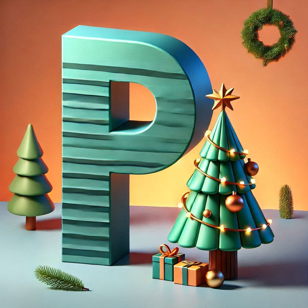 Christmas tree 3 — letter P