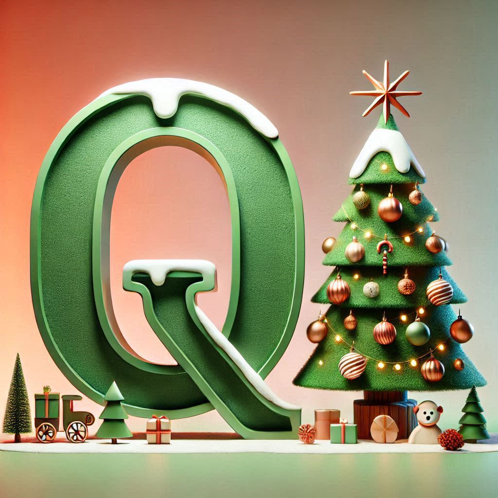 Christmas tree 3 — letter Q (variant 2)