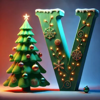 Christmas tree 3 — letter V