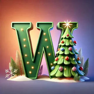Christmas tree 3 — letter W