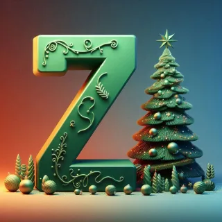 Christmas tree 3 — letter Z (variant 2)