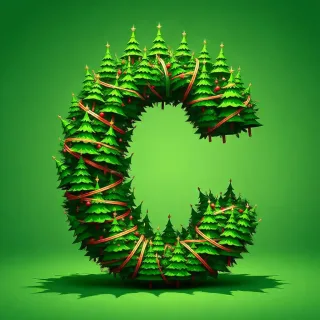 Christmas tree 4 — letter C