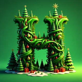 Christmas tree 4 — letter H