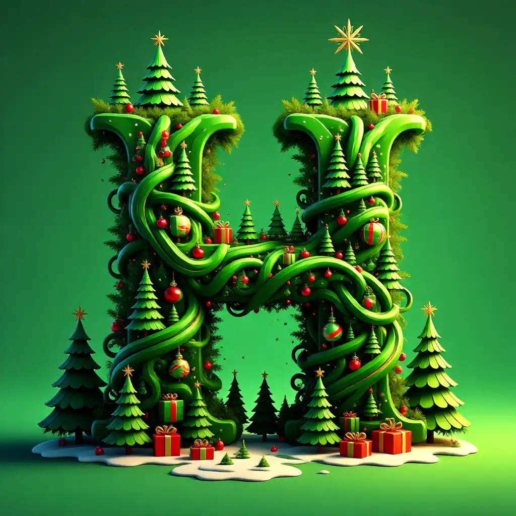 Christmas tree 4 — letter H