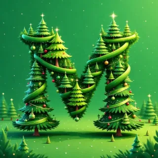 Christmas tree 4 — letter M