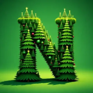 Christmas tree 4 — letter N