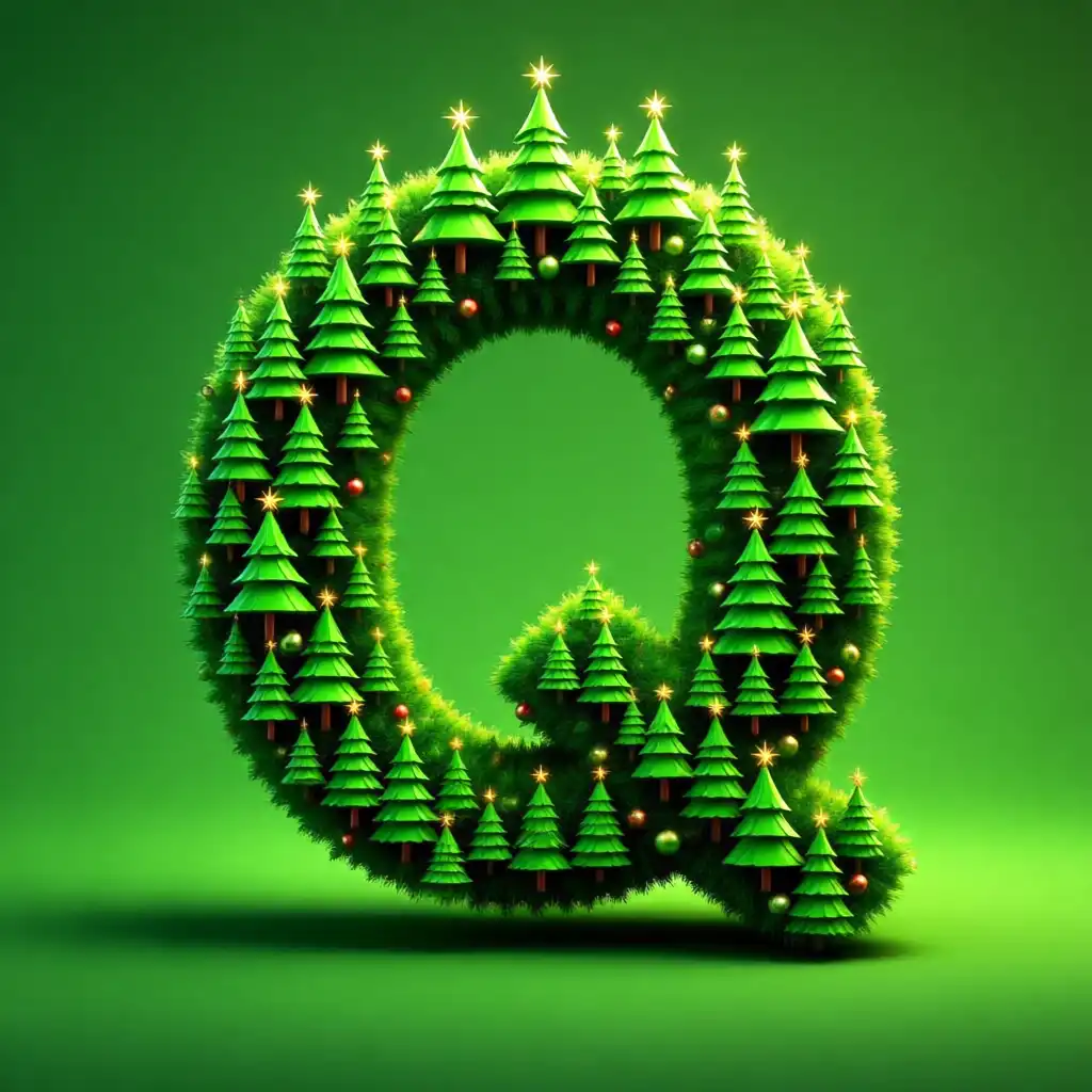 Christmas tree 4 — letter Q