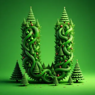 Christmas tree 4 — letter U