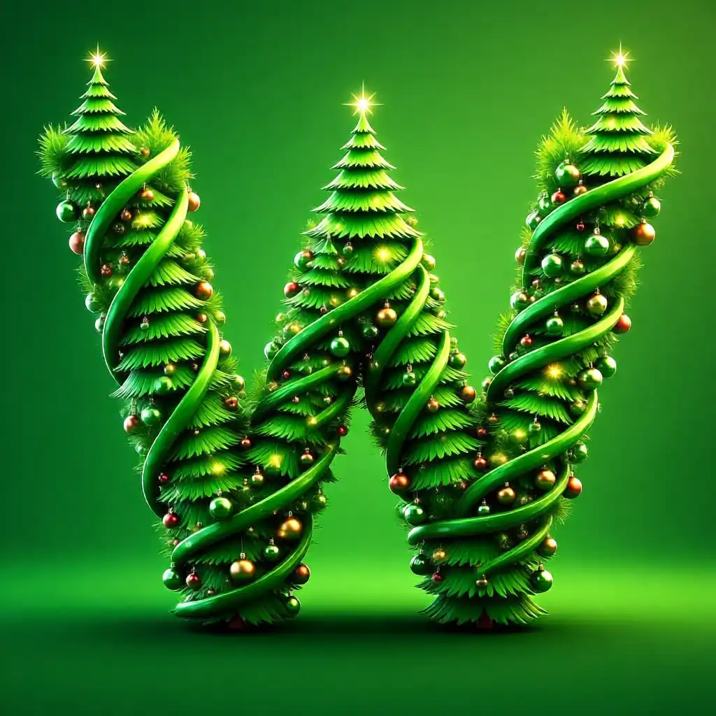 Christmas tree 4 — letter W