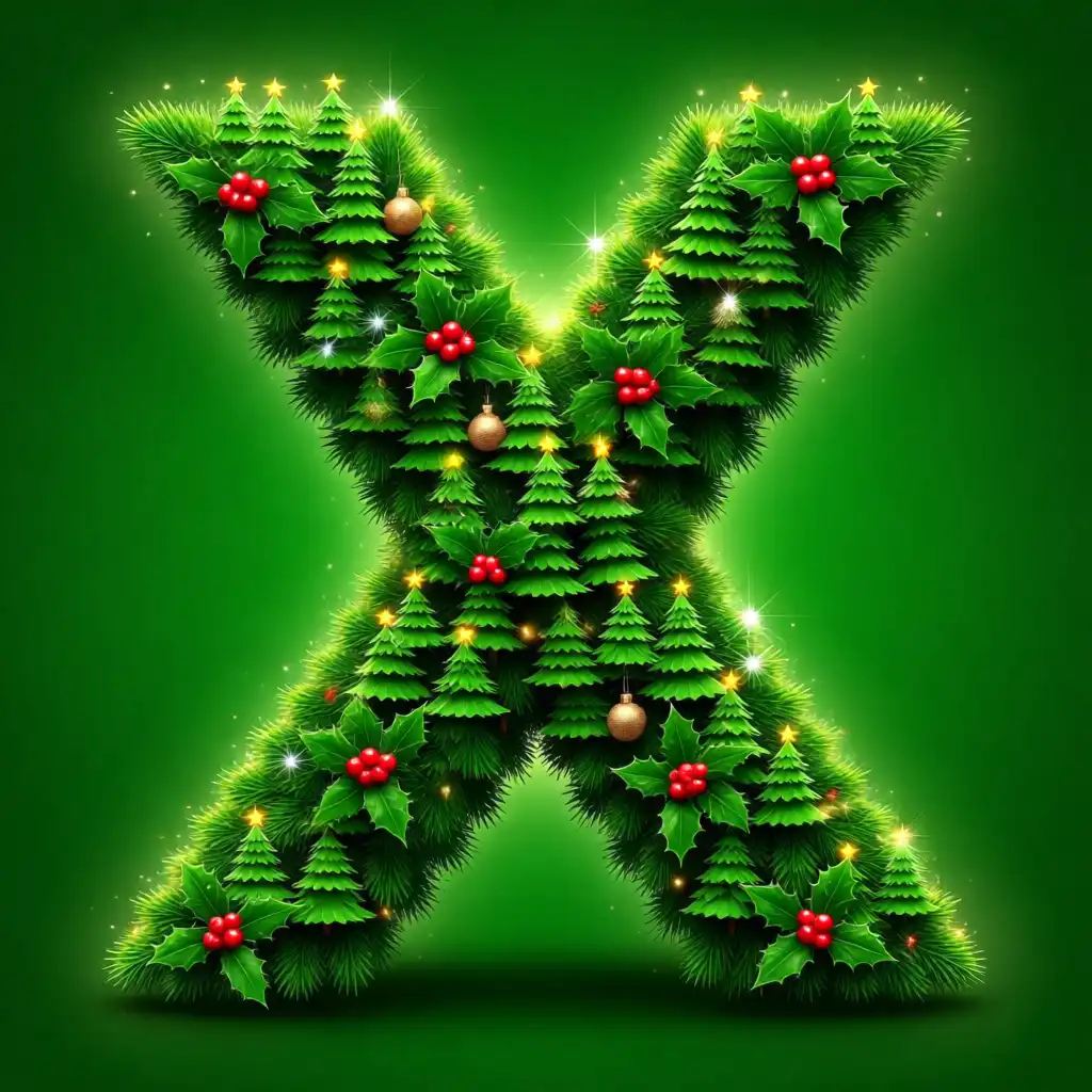 Christmas tree 4 — letter X